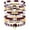 Brown White, variant on Multi-Layer Stacked Friendship Bracelet Set for Women Personalized Stackable Letter Rugby Cap Stretch Beaded Bracelet