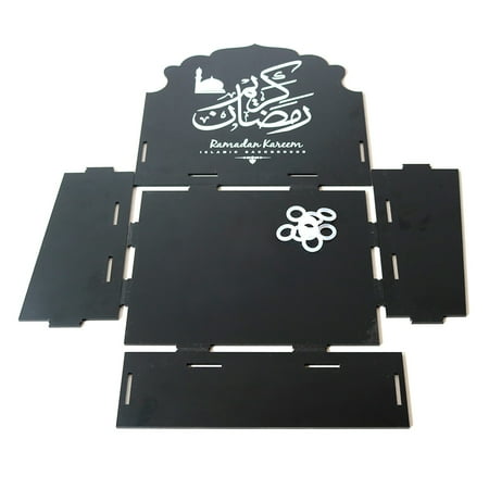 

HIABIO Eid Mubarak Acrylic Serving Tray Tableware Dessert Food Storage Container Ramadan Muslim Islamic Party Supply Eid Decorate