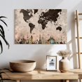 thumbnail image 3 of Elephant Stock Grunge Landmarks World Map Wall Art - Horizontal Canvas Wall Art - Living Room Wall Decor - Map Canvas - Brown And Gray Decor - 24" x 16", 3 of 8