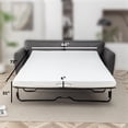 thumbnail image 5 of Luna Mid-Century Modern Pullout Sofa Bed with 4" Gel Mattress, Grey, 5 of 9