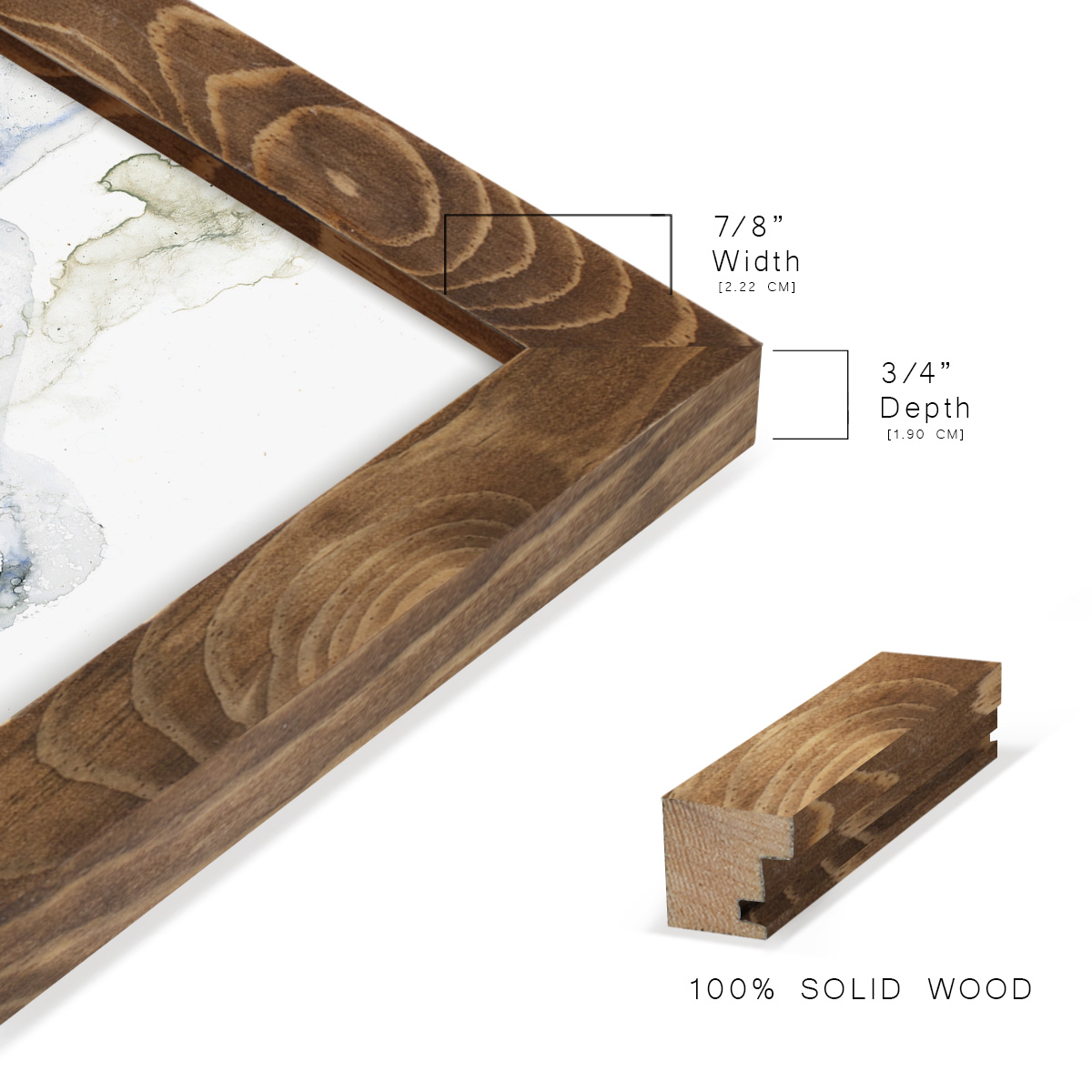 Organic Interlace I -Framed Print w/glass-Walnut