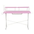 thumbnail image 6 of Techni Sport TS-200 Carbon 47" Computer Gaming Desk with Shelving, Pink/ White RTA-TS200-PNK, 6 of 9