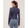 thumbnail image 3 of ORUYROP Veste de Course Légère Extensible pour Femmes avec Fermeture Éclair Complète et Trous pour les Pouces, 3 of 7