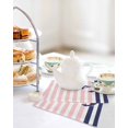 thumbnail image 4 of Anchor Pink Kitchen Dish Towels for Drying Dishes Set of 3, Modern Navy Blue White Striped Nautical Waffle Weave Microfiber Hand Tea Bathroom Towels Quick Dry & Absorbent Towel 12x12, 4 of 7