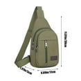 thumbnail image 3 of YSGFHGJW Canvas Chest Bag, Unisex Crossbody with Reinforced Zipper - Multi-compartment, Large Capacity, Adjustable Strap for Outdoor Hiking & Daily Use, 3 of 6