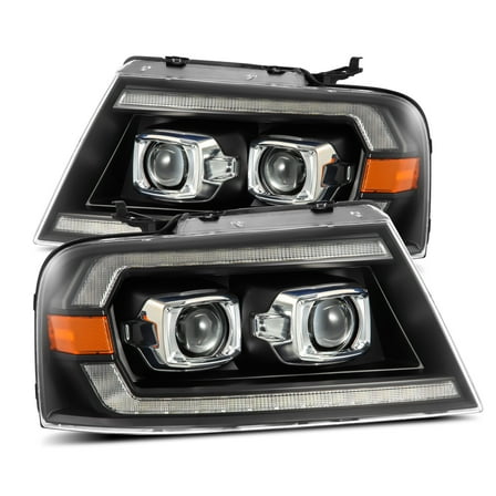 AlphaRex 04-08 Ford F150 / 06-08 Lincoln Mark LT LUXX-Series LED Projector Headlights Black
