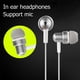 thumbnail image 3 of K2 Auriculares intrauditivos Auriculares Auriculares de cable trenzado con micrófono (plata + blanco) Hugtrwg Para estrenar, 3 of 9