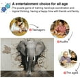 thumbnail image 4 of FREEAMG Elephant Coming Out of The Walls 3D Rendering 500 Piece Jigsaw Puzzle, Wall Artwork Puzzle Games for Adults Teens 20.5" L X 14.9" W, 4 of 7