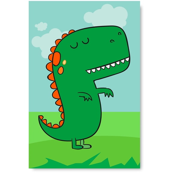 Awkward Styles Green Dinosaur Printed Art Picture Trex Poster Art Kids Room Wall Art Nursery Room Decor T Rex Prints for Kids Room Newborn Baby Room Wall Decor Trex Decals Made in USA