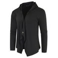 thumbnail image 1 of Men's Lightweight Cardigan Long Drape Cape Coat Open Front Ruffle Shawl Overcoat for Stylish Comfort, 1 of 3