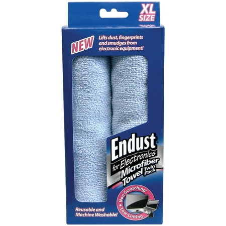 UPC: 0810598011421 | Endust END11421 Microfiber Towel Twin Pack 2 / Each Blue