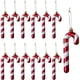 thumbnail image 1 of 12 Uds. Decoraciones para árboles de Navidad, bastón de caramelo colgante, decoración navideña, adornos de bastón de caramelo, colgante para árbol de Navidad (blanco-rojo), 1 of 5