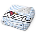 thumbnail image 2 of Saginaw Valley State University Logo Fleece Blanket, Very Soft Microfiber Flannel Blanket for Couch Warm and Cozy for All Seasons, Black, 2 of 6