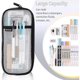 thumbnail image 3 of Grid pencil case with zipper transparent makeup bag cosmetic bag multifunctional travel school teenage girls transparent stationery bag, 3 of 5