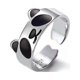 thumbnail image 1 of Anillo de panda para mujer, lindo anillo envolvente, anillos ajustables, anillo de dedo apilable, 1 of 5