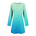 thumbnail image 4 of mfyjkho Vestidos de fiesta para mujer, Vestido tipo jersey estampado de manga corta y cuello redondo para mujer Vestidos largos para mujer s, 4 of 5