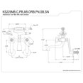 thumbnail image 2 of Kingston Brass KS229PN Kingston Wall Mount Clawfoot Tub Faucet with Hand Shower, Polished Nickel, 2 of 4