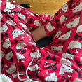 thumbnail image 2 of Nueva moda Sanrio Hello Kitty pantalones sueltos de cintura alta encantadores pantalones de pijama finos casuales mujeres pantalón de pierna ancha Y2k regalo de niña, 2 of 4