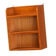 thumbnail image 2 of Homoyoyo Retro Wooden Storage Rack Brown 3-Tier Shelf for Home Organization and Tidy Living Space, 2 of 6