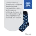 thumbnail image 7 of MeMoi Men's Argyle Bamboo Dress Crew Socks - Mens - Male, 10-13, Navy, 7 of 7