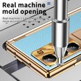 thumbnail image 3 of Allytechgroup Galaxy Z Fold 6 Case with Screen Protector, S Pen Holder Kickstand Camera Lens Protector Hinge Protection Shockproof Phone Case for Samsung Galaxy Z Fold 6, Gold+Blue, 3 of 7