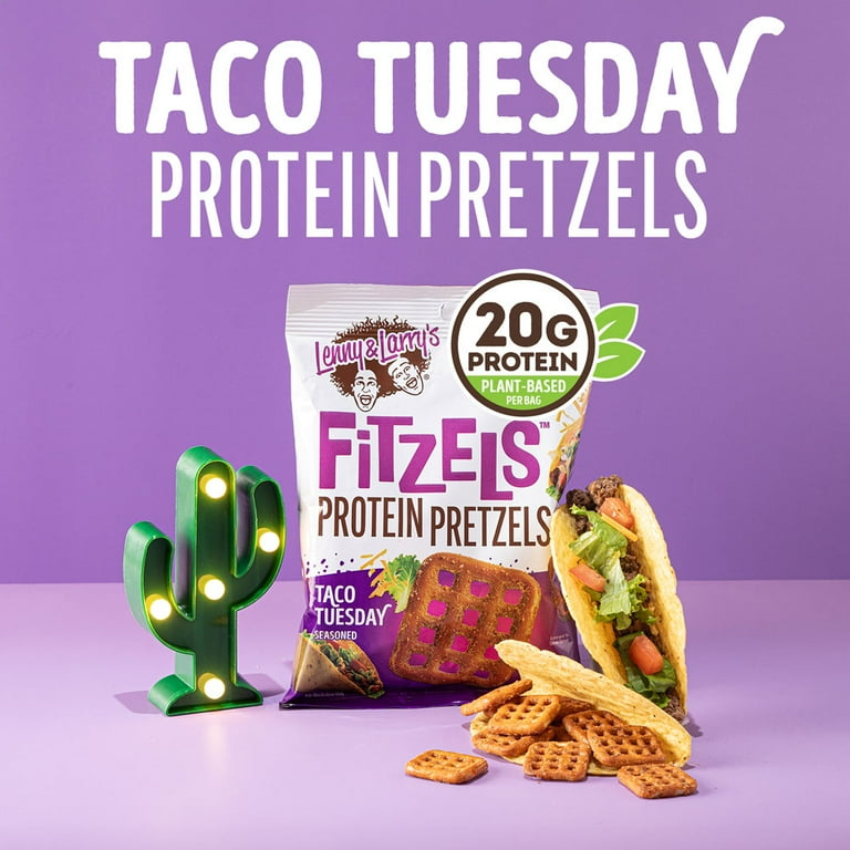 Lenny & Larry's Fitzels Protein Pretzels Snack,Taco Tuesday, 20g