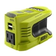 thumbnail image 1 of Inversor de corriente RYOBI 18V ONE+ 150W con luz LED 120V, 1 of 7