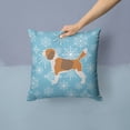 thumbnail image 2 of Carolines Treasures BB3510PW1414 Winter Snowflake Beagle Fabric Decorative Pillow, 2 of 4