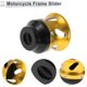 thumbnail image 5 of Protector de guardabarros de aleación de aluminio para slider de marco de motocicleta de 14mm, protección contra choques, 46mm, 46mm, tono dorado, negro, 2 Pcs, 5 of 7