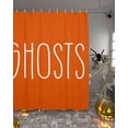 thumbnail image 2 of Halloween Ghost Text Orange Shower Curtain Set ，Waterproof Fabric Shower Curtains Shower Curtains for Bathroom,Bathroom Decor 72"x84", 2 of 6