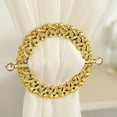 thumbnail image 4 of BalsaCircle 2 Gold Round 7 in Plastic Acrylic Crystals Curtain Tie Backs Backdrop Drapery Bands Party Decorations, 4 of 8