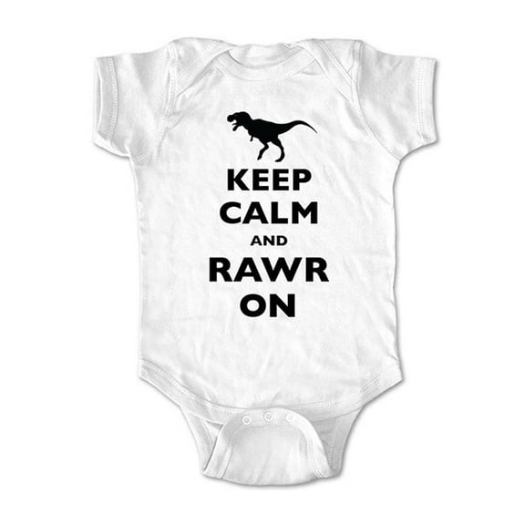 Keep calm and rawr on - wallsparks cute & funny Brand - baby one piece bodysuit - Great baby shower gift!