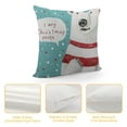 thumbnail image 4 of Orinice Throw Pillow Cover Cute Polar Bear Speech Bubble and Text I Wish  Pillowcase Home Decorative Square Pillow Case Cushion Cover White, 4 of 5