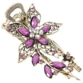 thumbnail image 2 of EeaseMX Clips para el cabello de cristal con flores para mujer vintage Barrettes Accesorios para el cabello (púrpura), 2 of 8