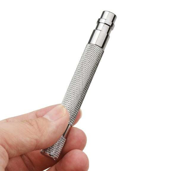 Nishore Shaving Handle,Manual Removal Tool Handle Stainless Steel Handle Manual Removal Steel Safety Handle Ziem Dsfen Steel Handle Rookin