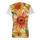 thumbnail image 5 of Moda mujer estampado de girasol camisetas cuello redondo casual mangas cortas tops blusa Pompotops  hkajfhjk460893, 5 of 5