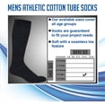 thumbnail image 5 of 120 Pairs Of Yacht & Smith 28 Inch Wholesale Men's Long Tube Socks, Cotton Sport Tube Socks Size 10-13 (Black), 5 of 7
