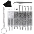 thumbnail image 1 of Eyeglass Repair Kit, Universal Eyeglass Screw & Nut Assortment With Magnetic Screwdriver, Screws, Tweezers, Eyeglass Cloth For Watch Repair, 1 of 5