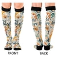 thumbnail image 4 of FORMRS Womens Knee High Socks Casual Long Thick Travel Daily Wear, 1 Pair, Whimsical Leaves, 4 of 6
