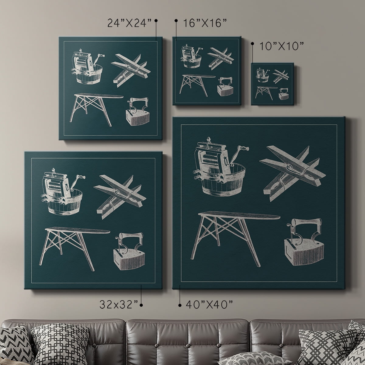 Wexford Home Laundry Tips IV-Premium Gallery Wrapped Canvas, 24" x 24" - Ready to Hang