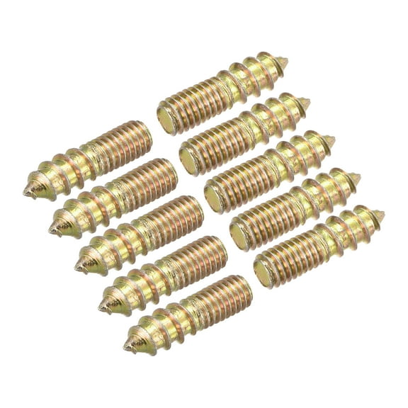M6x25mm Hanger Bolts, 20 Pack Double Ended Thread Dowel Screws for Wood Furniture