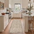 thumbnail image 2 of KUETH 2.5X10 Vintage Runner Rug Machine Washable Rugs for Living Room, Non Slip Flat Pile Rug with Rubber Backing, Boho Rug for Entryway Hallway Kitchen and Corridor, 2 of 4