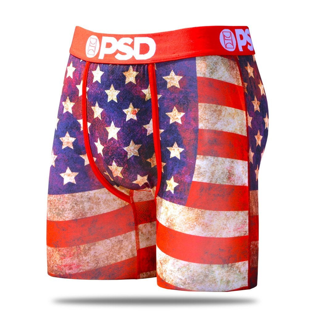 Download Psd Psd Underwear Mens American Flag Microfiber Boxer Brief American Flag Large Walmart Com Walmart Com