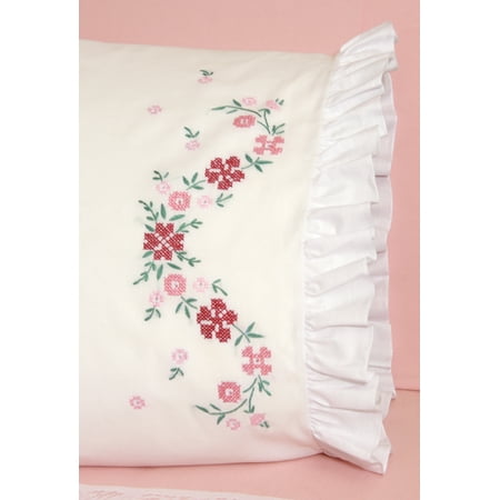 - Fairway Stamped Lace Edge Pillowcase, 30