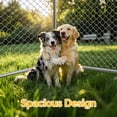 thumbnail image 3 of YOKWOK 20x10ft Outdoor Dog Kennel for 2 Dogs, Heavy Duty Dog Enclosure with Waterproof UV-Resistant Cover, Galvanized Steel Frame and Security Lock, Dog Kennel Outdoor for Backyard Farm Use, 3 of 7