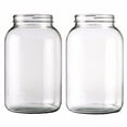 thumbnail image 2 of Home Brew Ohio Clear Glass Wide Mouth Tea Food Storage Jars (2 Count), 2 of 2