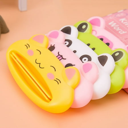 Happy date 4Packs Toothpaste Tube Squeezer Dispenser Toothpaste Squeezer Toothpaste Tube Squeezers Multi-Purpose Toothpaste Dispenser Rolling Toothpaste Holder Stand