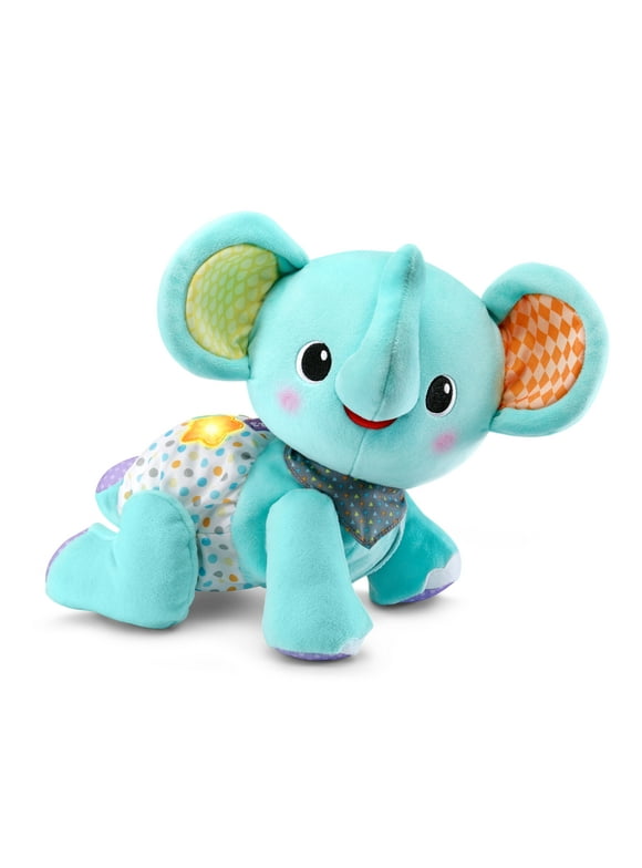 VTech Explore & Crawl Elephant Plush Baby and Toddler Toy, Teal