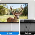 thumbnail image 3 of Cord Cover, LazySpin 85" Cord Hider for Wall Mounted TV, Hide TV Wires on Wall, White, 3 of 9