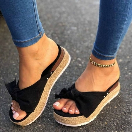 

Jsaierl Womens Platform Sandals Casual Summer Peep Toe Sandals Comfy Hollow Out Sandals Boho Breathable Sandal Size 9.5